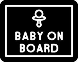 Baby On Board Vector Icon