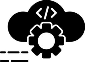 icono de vector de computación en la nube