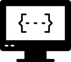 Monitor Screen Vector Icon