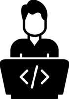 icono de vector de programador