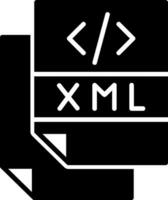 icono de vector de archivo xml