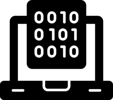 binario datos vector icono