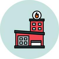 Fire Station Vector Icon