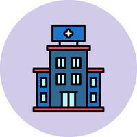 icono de vector de edificio de hospital