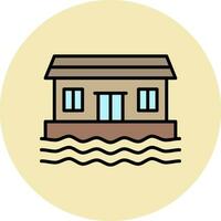Houseboat Vector Icon