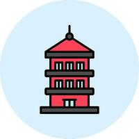 icono de vector de pagoda