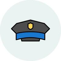 icono de vector de sombrero de policía