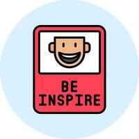 ser inspirado vector icono