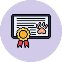 icono de vector de certificado