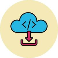 Cloud Download Vector Icon