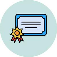 icono de vector de certificado