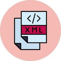 icono de vector de archivo xml