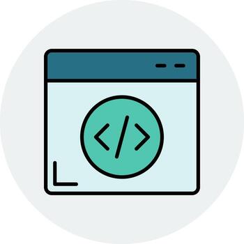 icono de vector de programación web