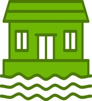 Houseboat Vector Icon