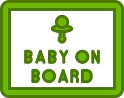 Baby On Board Vector Icon