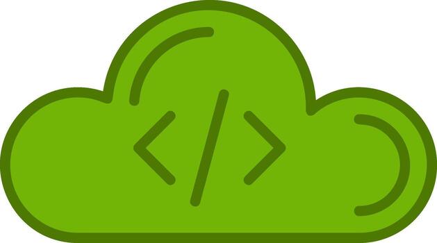 Cloud Coding Vector Icon