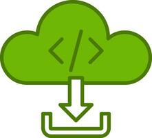 Cloud Download Vector Icon