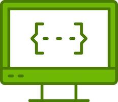 icono de vector de pantalla de monitor