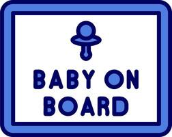 Baby On Board Vector Icon