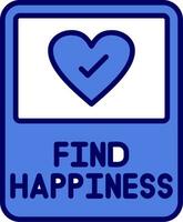 Find Happiness Vector Icon