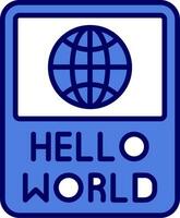 Hello World Vector Icon