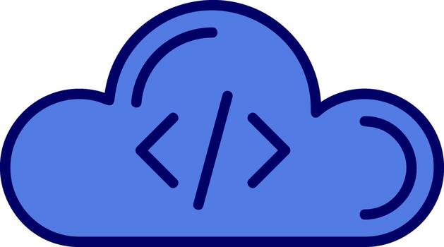 Cloud Coding Vector Icon
