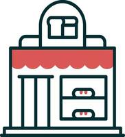 icono de vector de tienda de panadería