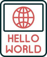 Hello World Vector Icon