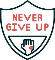 Never Give Up Vector Icon