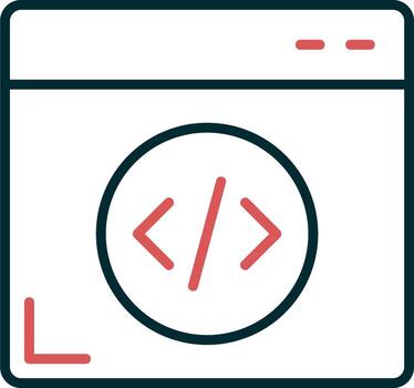 icono de vector de programación web