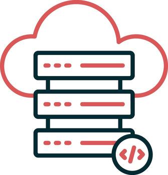 icono de vector de servidor de nube