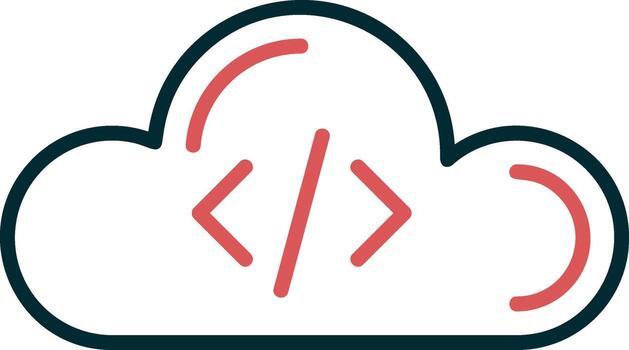 Cloud Coding Vector Icon