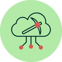 Cloud Mining Vector Icon