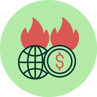 Economic Crisis Vector Icon