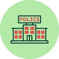 icono de vector de estación de policía