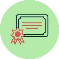 icono de vector de certificado