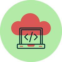 icono de vector de computación en la nube