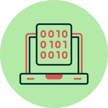 binario datos vector icono