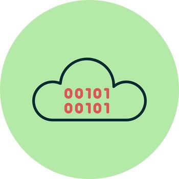 Cloud Coding Vector Icon