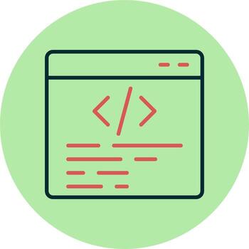 icono de vector de programación web