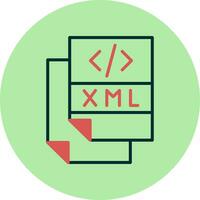 icono de vector de archivo xml