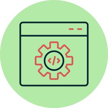 código mejoramiento vector icono