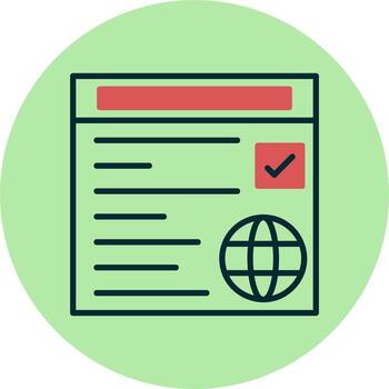 icono de vector de navegador web