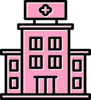 icono de vector de edificio de hospital