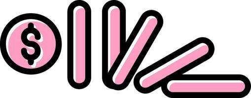 Domino Effect Vector Icon