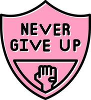 Never Give Up Vector Icon