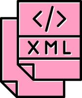 icono de vector de archivo xml