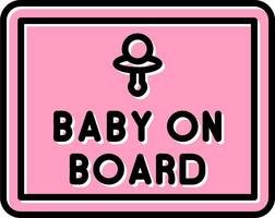 Baby On Board Vector Icon