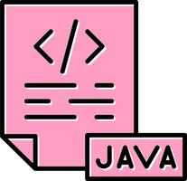 icono de vector de java