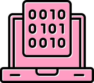 binario datos vector icono